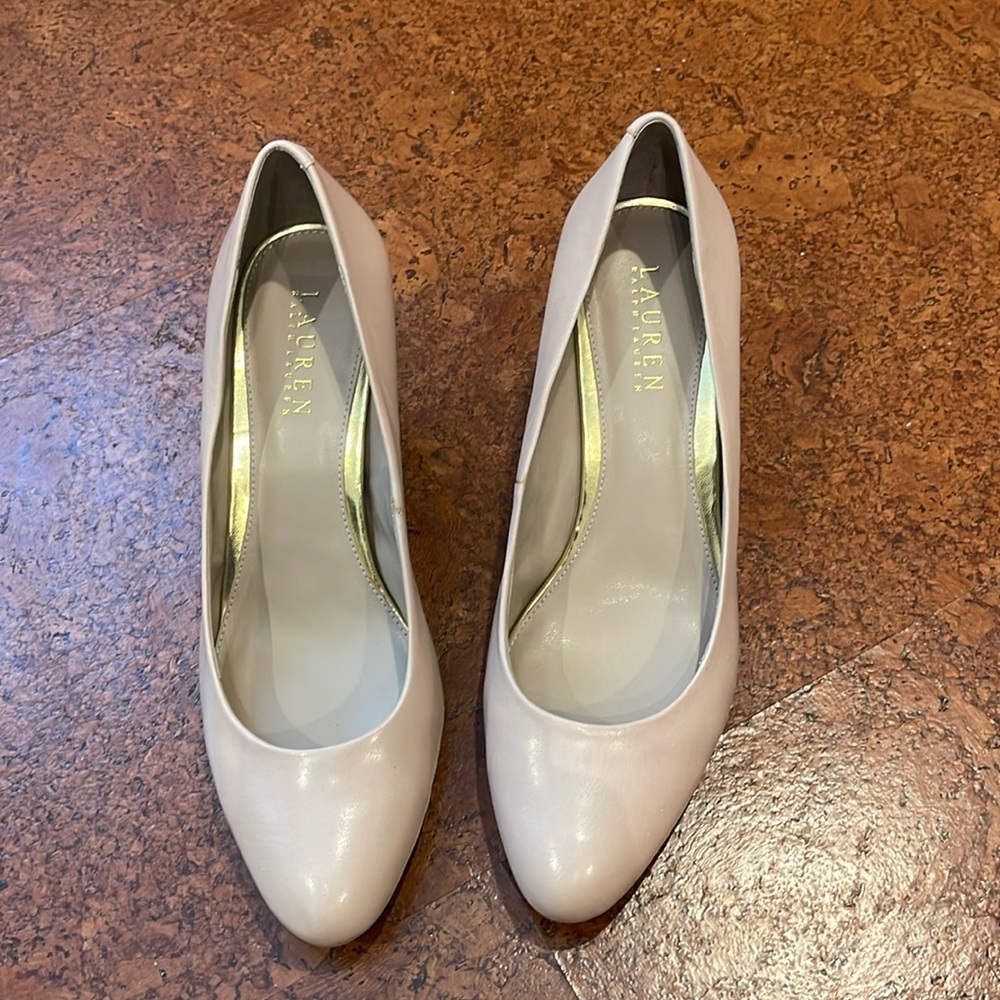 Ralph Lauren Harper Neutral Leather Women's Shoes